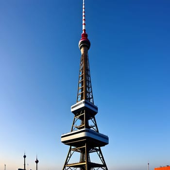 high television tower for communication and distribution of signals