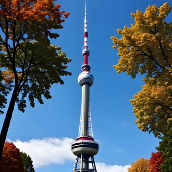 high television tower for communication and distribution of signals