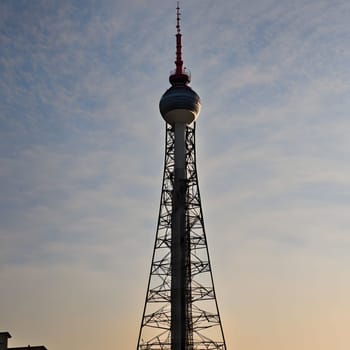high television tower for communication and distribution of signals