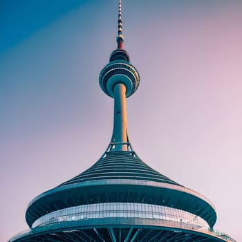 high television tower for communication and distribution of signals