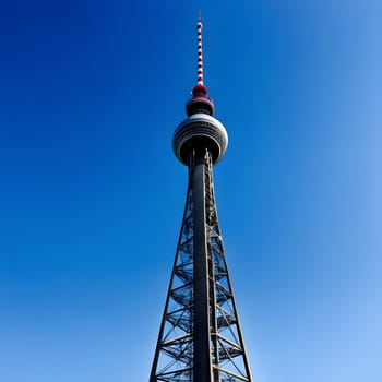 high television tower for communication and distribution of signals