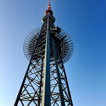 high television tower for communication and distribution of signals