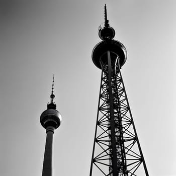 high television tower for communication and distribution of signals