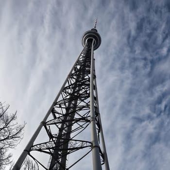 high television tower for communication and distribution of signals