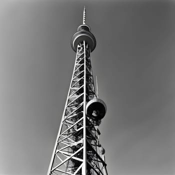 high television tower for communication and distribution of signals