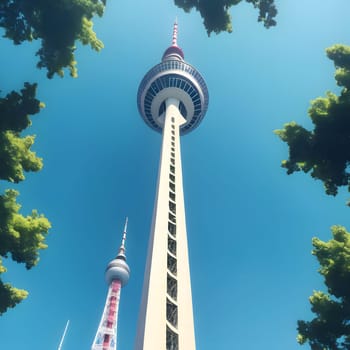 high television tower for communication and distribution of signals