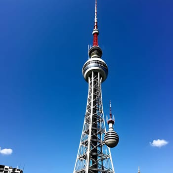 high television tower for communication and distribution of signals