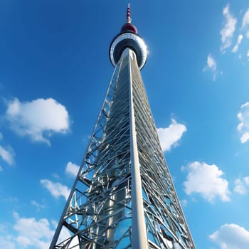 high television tower for communication and distribution of signals