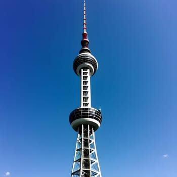 high television tower for communication and distribution of signals