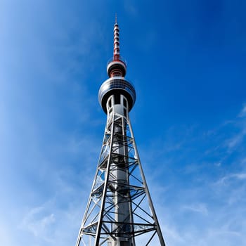 high television tower for communication and distribution of signals