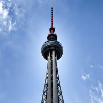 high television tower for communication and distribution of signals