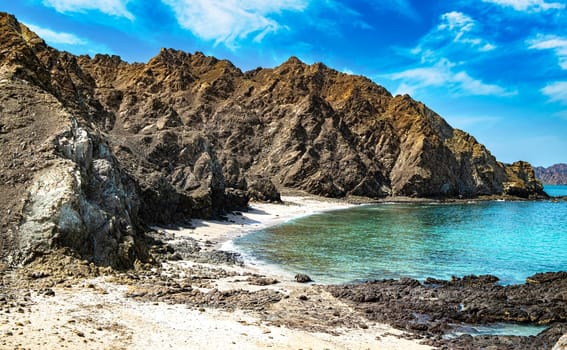 Qantab beach, a popular tourist destination near Muscat, Oman
