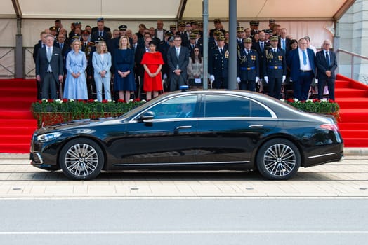 National Day Luxembourg, celebration of the Grand Duke´s birthday, military parade with luxembourgish army, police, fire department, rescue service and armed forced, Luxembourg city, 23.06.2024