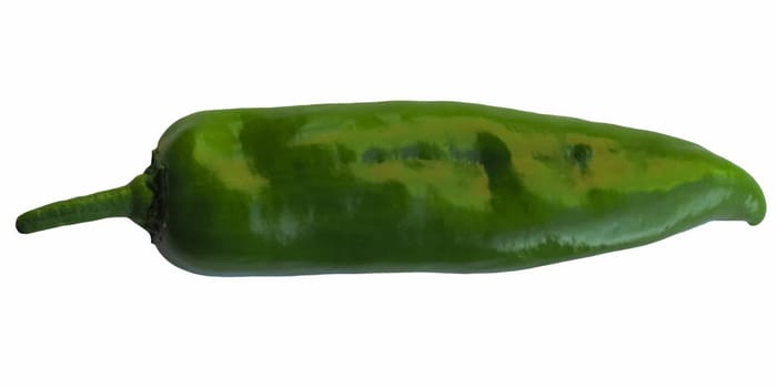 green bell pepper isolated over white background