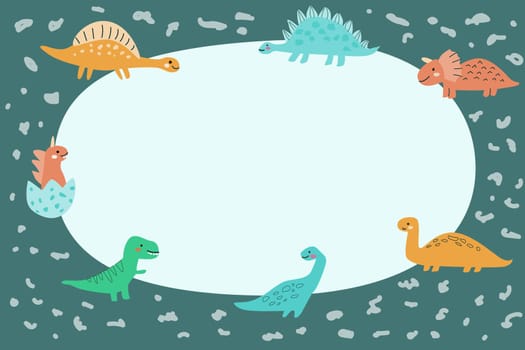 Childrens dinosaurs set, baby animals background. Dinosaurs characters collection, bundle. Can used for stickers, posters. Doodle baby animals for kids design.