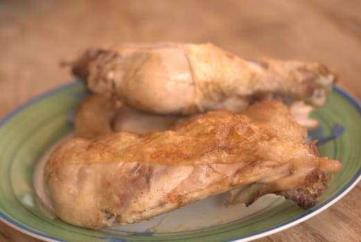 oven grilled chicken thigh and upper thigh