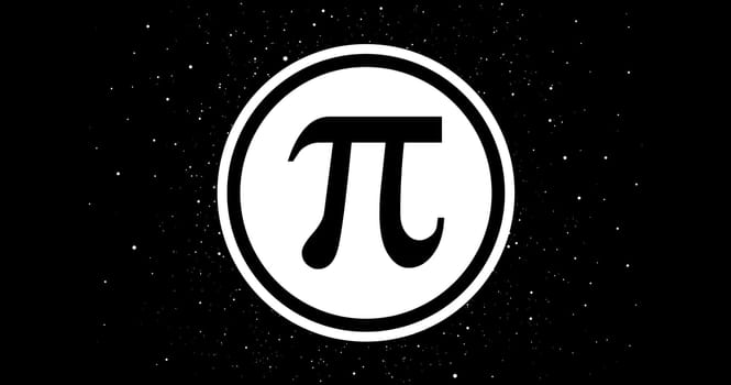 Pi day. Science Space Illustration