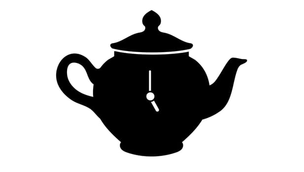Vector illustration with teapot. Lettering