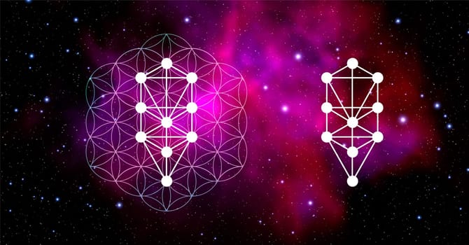 Mystical sacred geometry vector symbol. Spirituality, harmony illustration