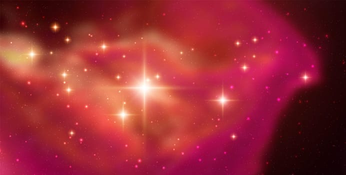 Space vector background with realistic nebula and shining stars. Magic colorful galaxy