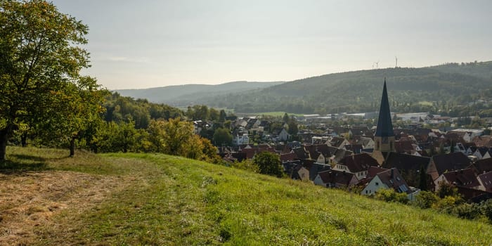 German village Geradstetten in Remstal panoramic