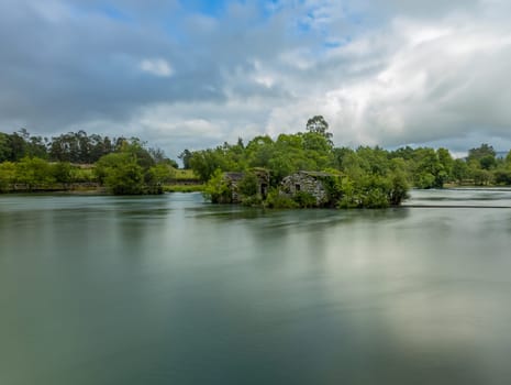 Long exposure at Azenhas de Adaufe, ancient water mills on the river, Braga, north of Portugal.
