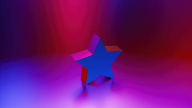 3d colorful star. Computer generated 3d render
