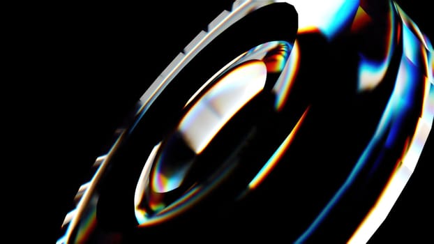 Circle glass element. Computer generated 3d render