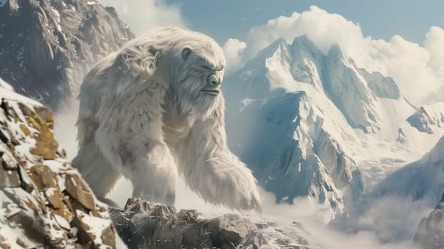 yeti, snow, himalaya, mountains, mysterious, creature, furry, walking