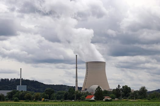 The former operating Isar nuclear power plant in Bavaria, Germany