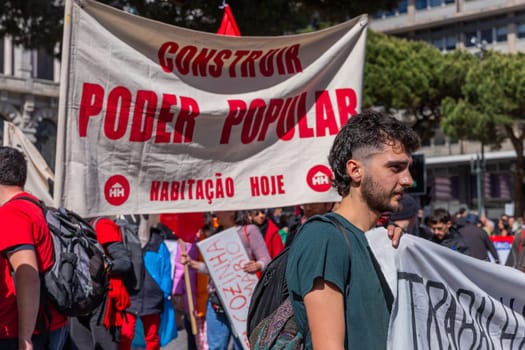Porto, Portugal: May 1, 2024: Celebration and Protest of the May 1in Portugal, Labour Day, in Porto, Portugal