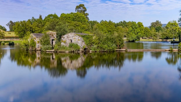 Long exposure at Azenhas de Adaufe, ancient water mills on the river, Braga, north of Portugal.