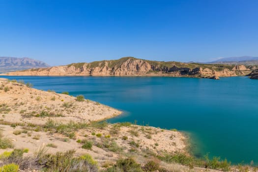 Lake Negratin reservoir, Sierra de Baza, Granada Province, Andalusia, Spain