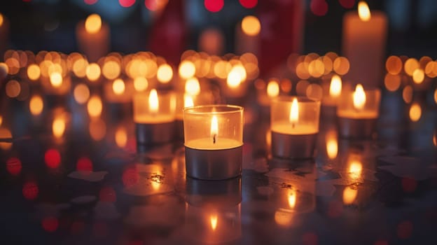 Candlelight vigil on International Holocaust Remembrance Day, a solemn memorial ceremony