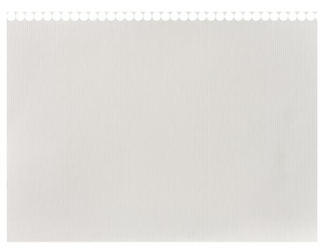 Tear-off album white sheet on isolated background