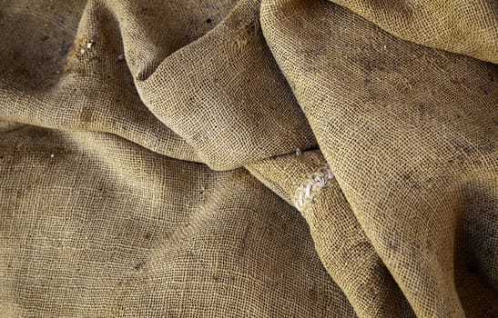 Detail of fabric woven with herbs, ancient art and crafts