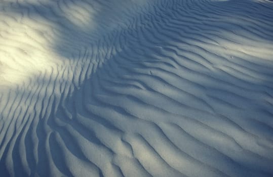 a sand dunes at the Holy Ganges River in the city of Rishikesh in the Province Uttarakhand in India.  India, Rishikesh, February, 1998