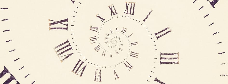 Time background. Concept of hypnosis, past, future. Round spiral, droste geometric graphic.