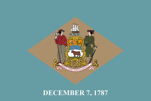 A Delaware State Flag background illustration