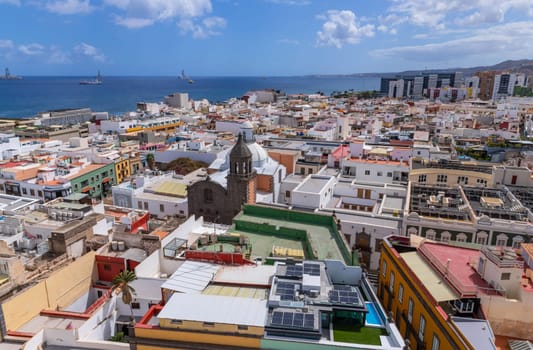 Gran Canaria, Spain: March 21, 2024: View on Las Palmas, capital of Gran Canaria, Canary Islands, Spain