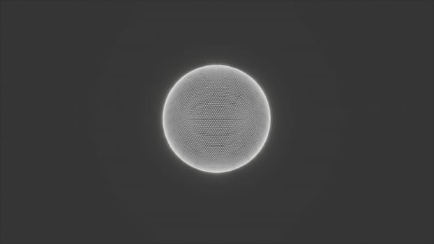 Grid white sphere. Computer generated 3d render