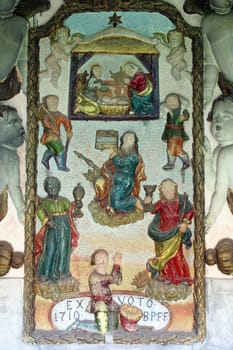 Altar in the Chapel of the Holy Three Kings in the Church of the Holy Three Kings in Komin, Croatia