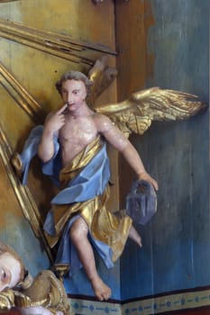 Angel statue in the Church of Our Lady of Jerusalem at Trski Vrh in Krapina, Croatia