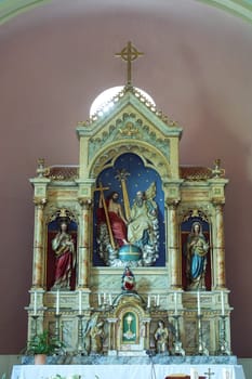 Main altar in the church of the Holy Trinity in Krapinske Toplice, Croatia
