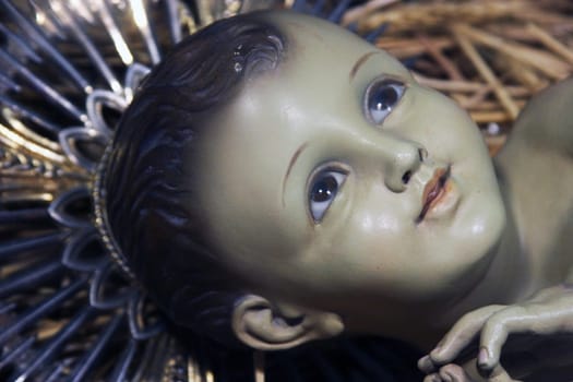 Baby Jesus figure in the Church of Saint Catherine of Alexandria in Bethlehem, Israel