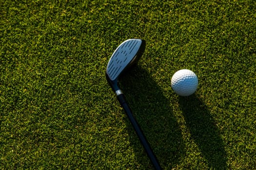 Sport , golf player playing in a golf club