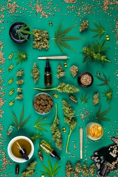 Cannabis and medical marijuana bud , cbd, blunt