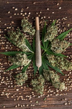 Blunt, cannabis and medical marijuana bud , cbd