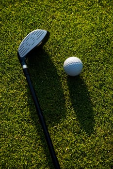 Sport , golf player playing in a golf club