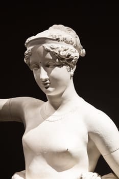 Bassano del Grappa, Italy - December 2022: statue of Hebe, famous ancient sculpture by Antonio Canova, 1796